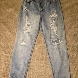 Distressed Light Wash Jeans